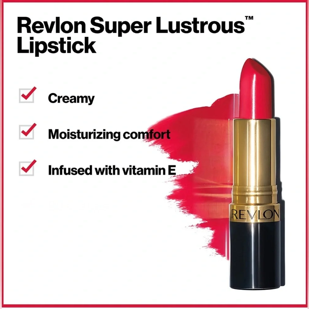 3‎ Revlon Matte & super lustrous Lipsticks - really red, ruby attitude, rosewine